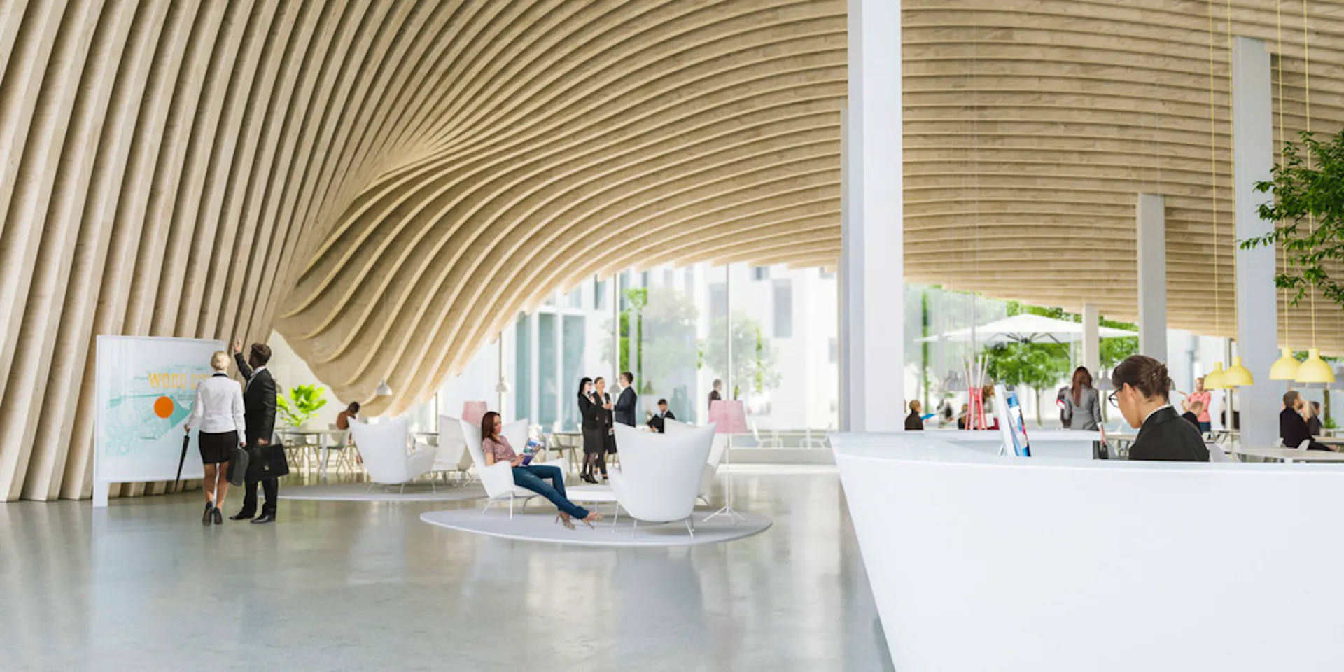 SRV:n rakentama Woodcity aula