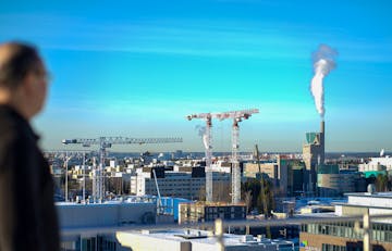 Näkymä Kokardin kattoterassilta