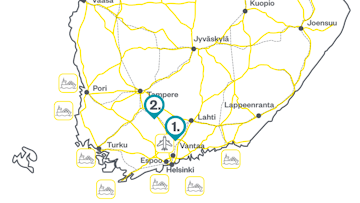 Datakeskushankkeet kartalla